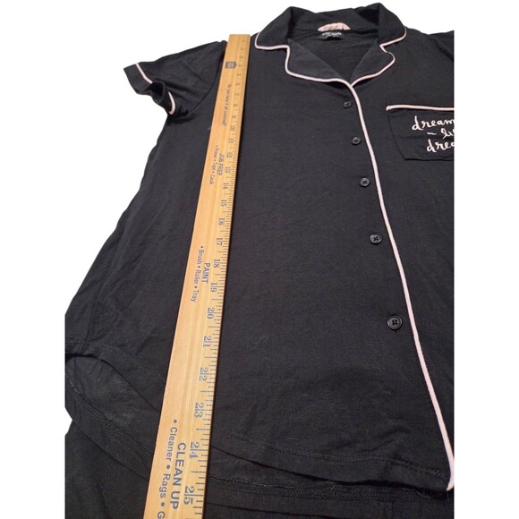 Kate Spade New York Dream A Little Dream Jersey Knit Shorty Pajamas Black F14.1 - Picture 8 of 10